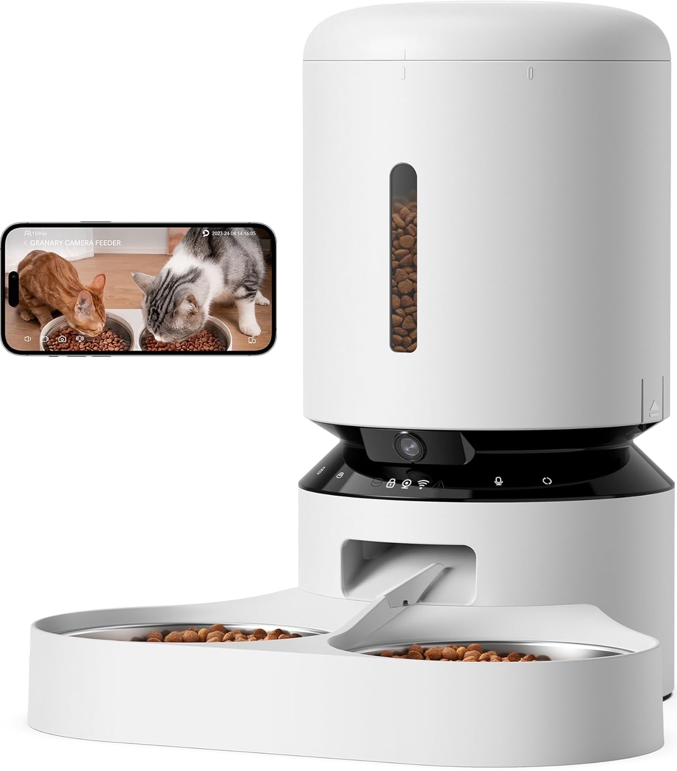 Automatic Cat Feeder with Camera for Two Cats-Aldronix