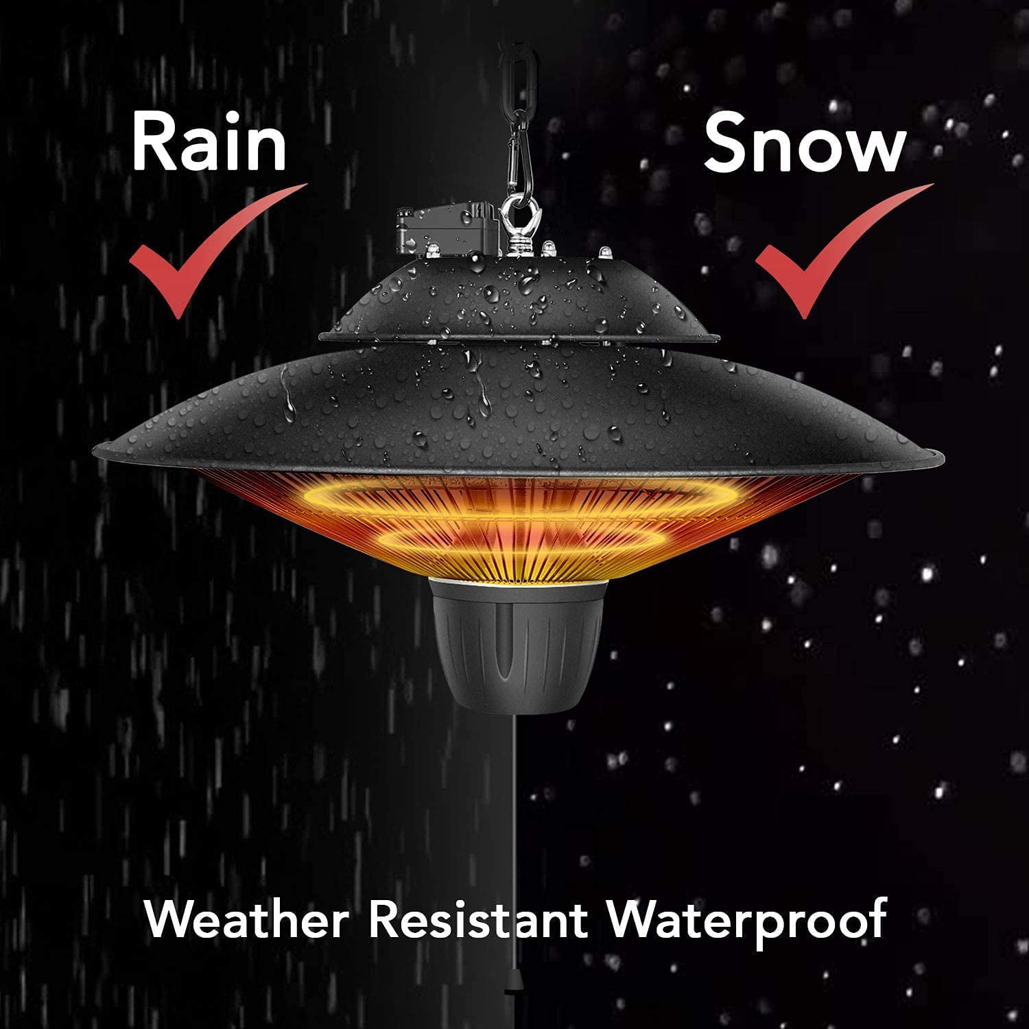 Patio Outdoor Heater for Balcony, Courtyard,with Overheat Protection-Aldronix