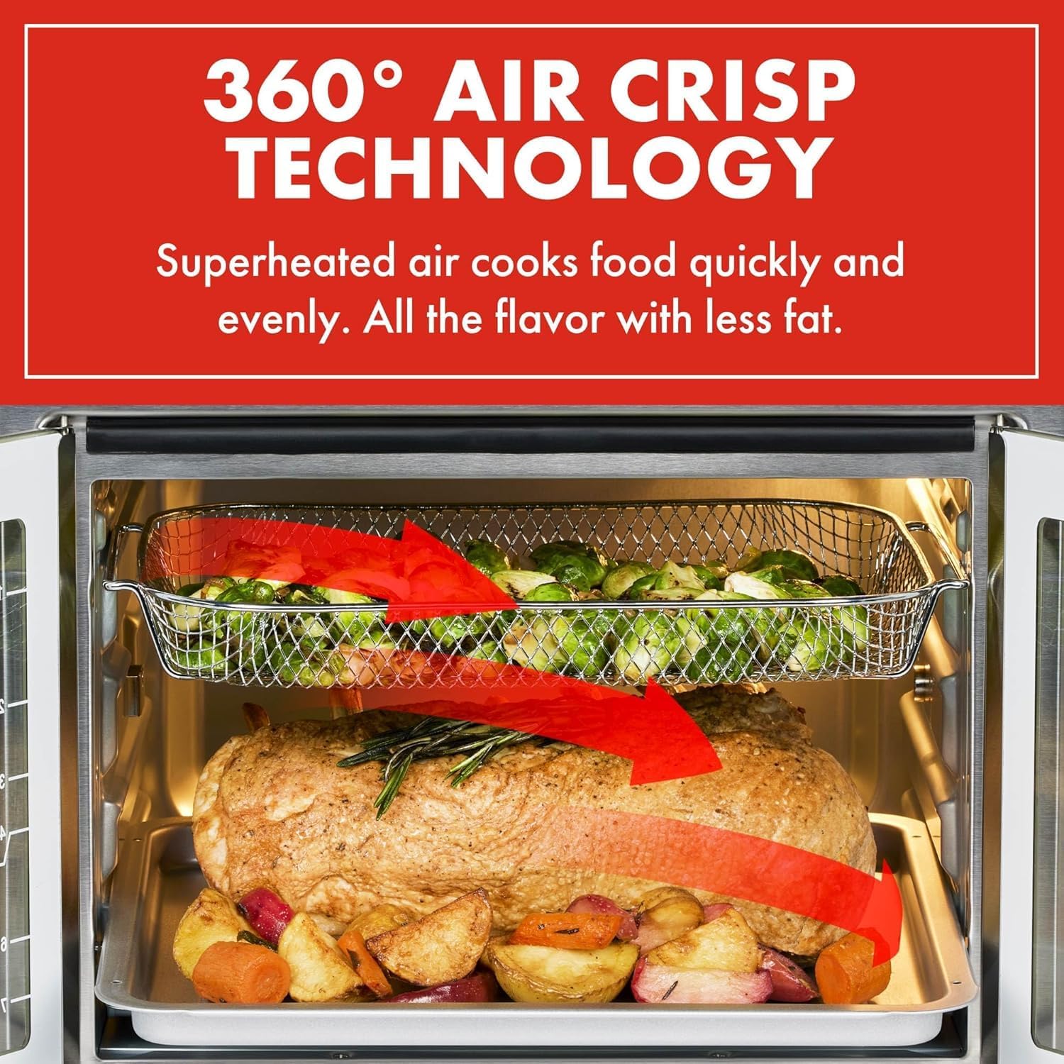 Extra Large French Door Air Fryer Toaster Oven Combo-Aldronix