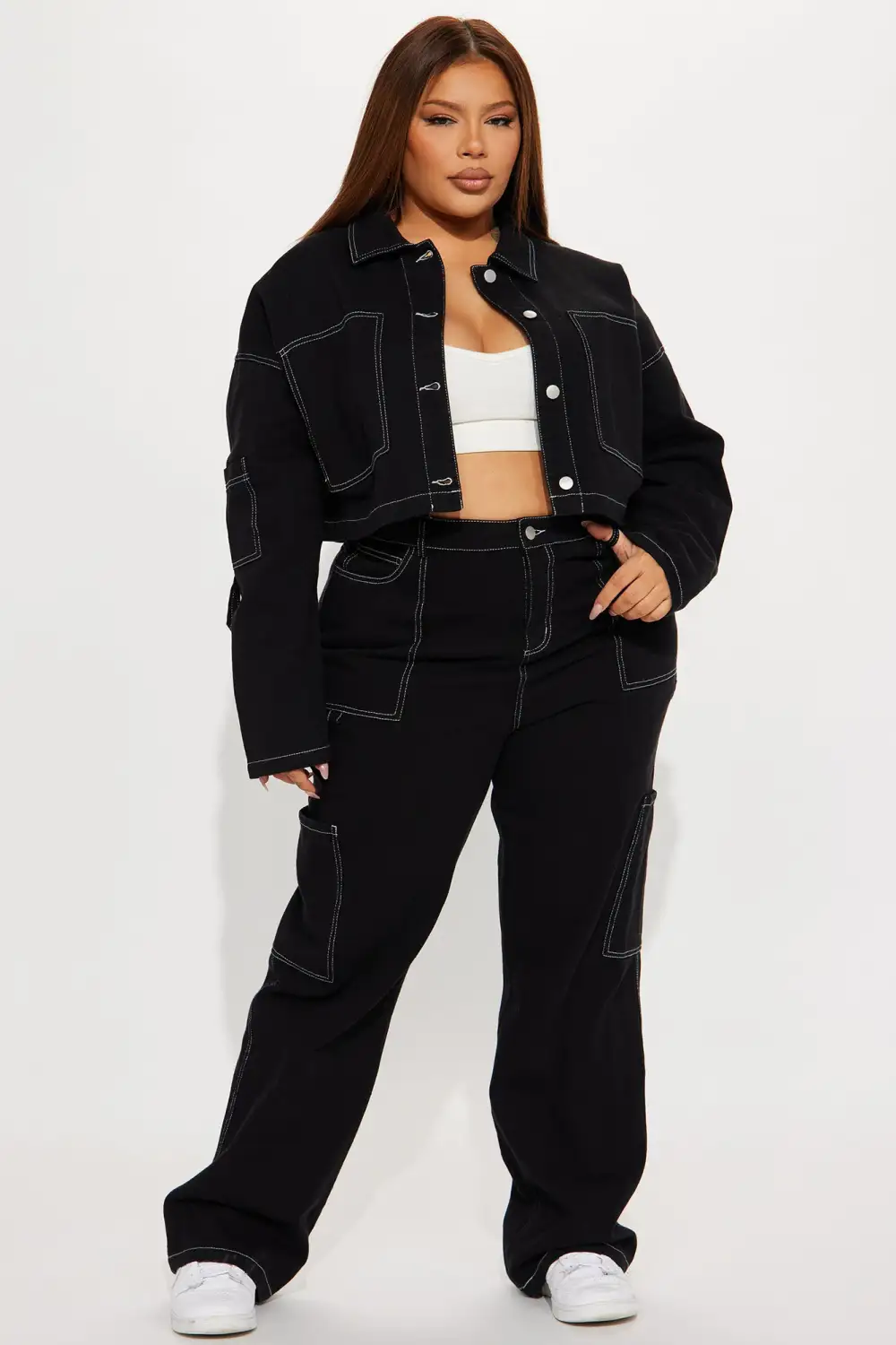 Take A Risk High Rise Utility Jean - Black-Aldronix