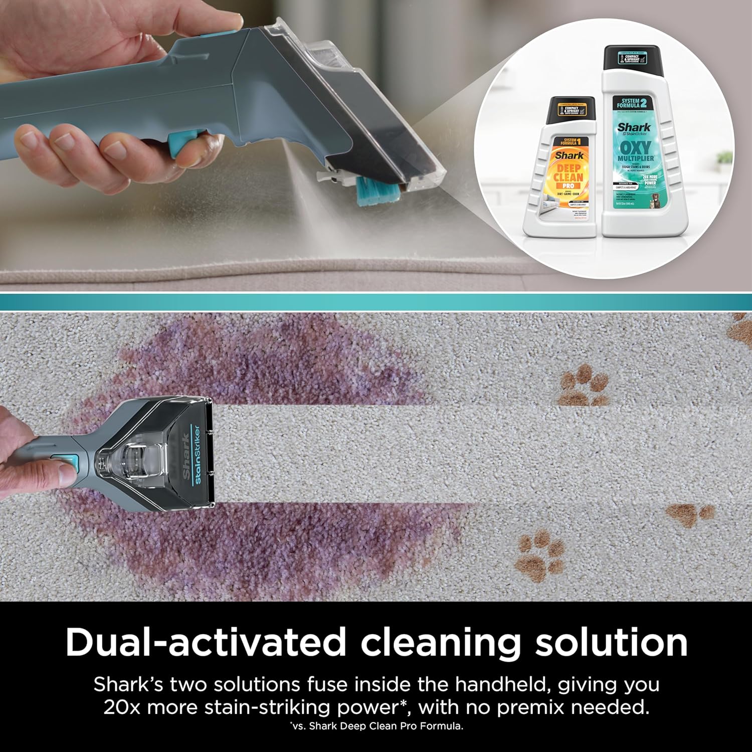 PX201 StainStriker Portable Carpet & Upholstery Cleaner, Spot, Stain, & Odor Eliminator, 3 Attachments, Perfect for Pets, Carpet, Area Rugs, Couches, Upholstery, Cars & More, White-Aldronix