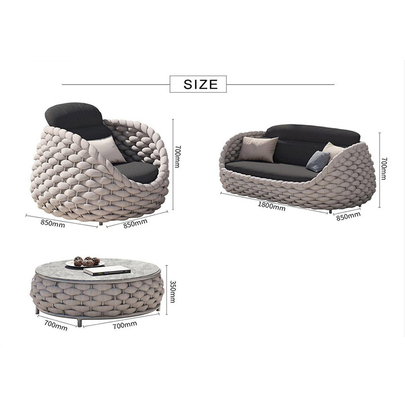 Garden restoration hardware top sell patio set outdoor furniture sofa set-Aldronix