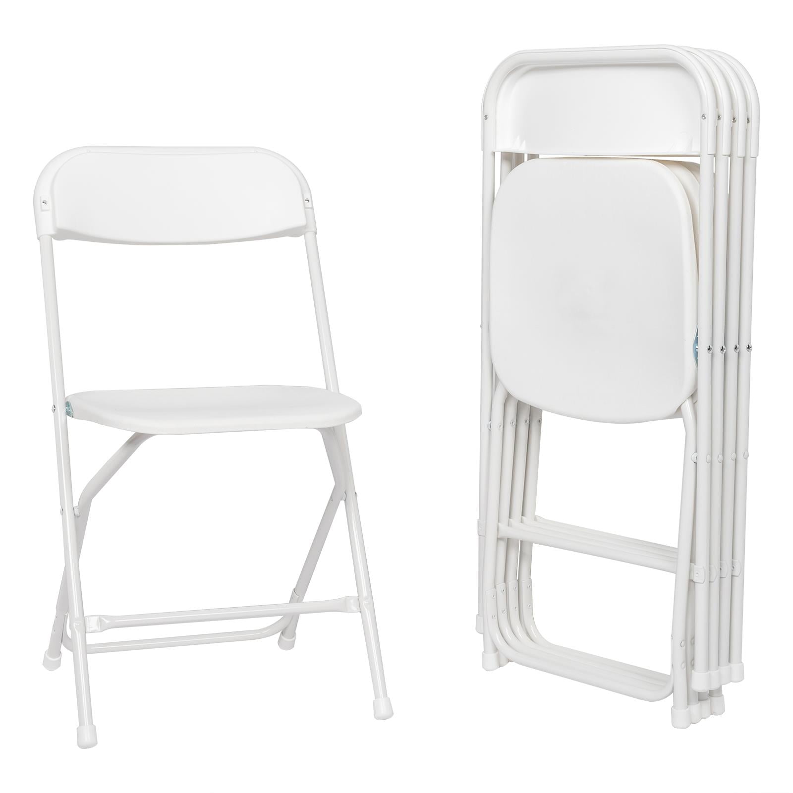 10 Pcs Folding Chairs for Wedding, Commercial Activities, White-Aldronix