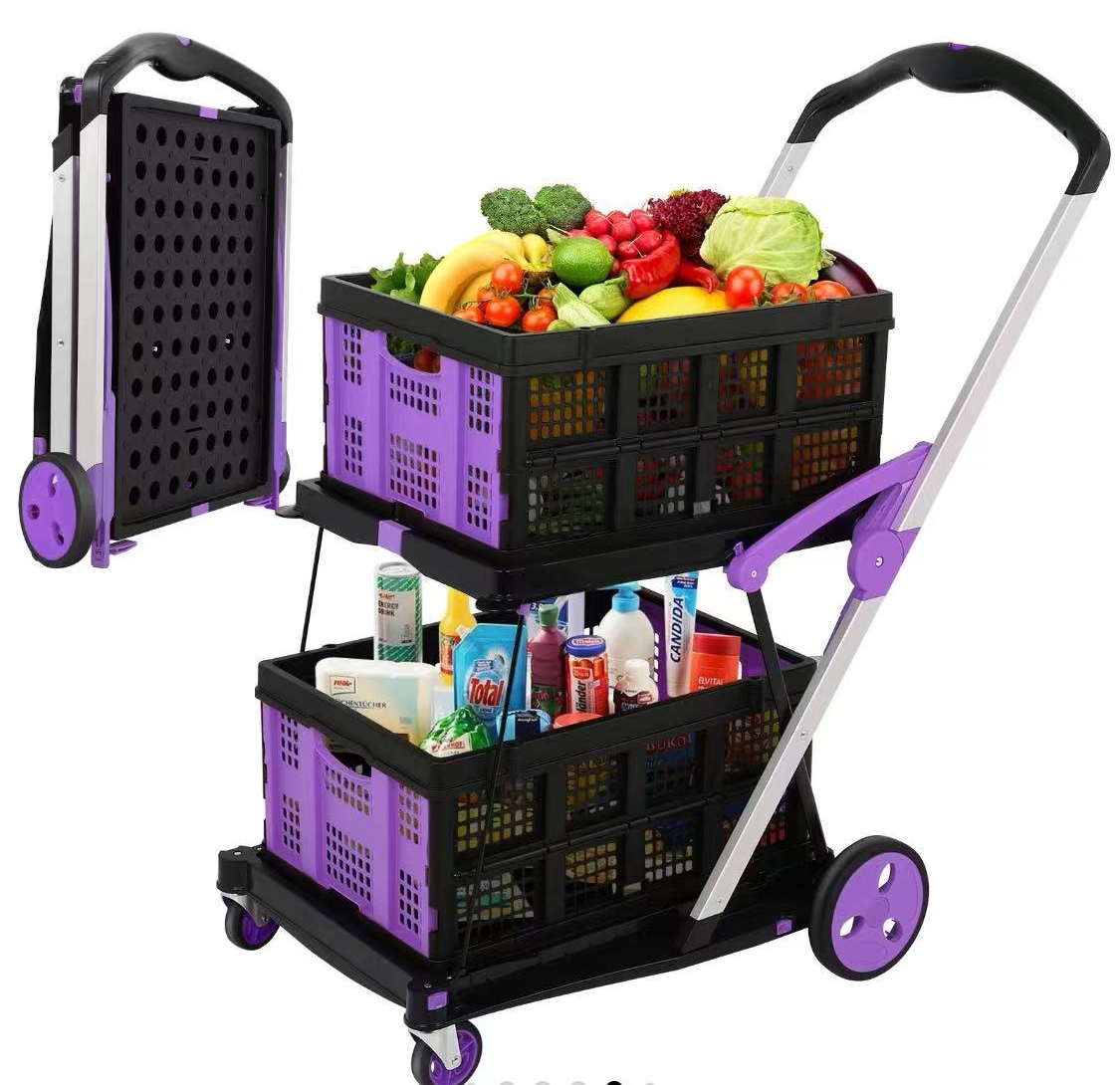 Multi Use Functional Collapsible Carts （include one storage crate）-Aldronix