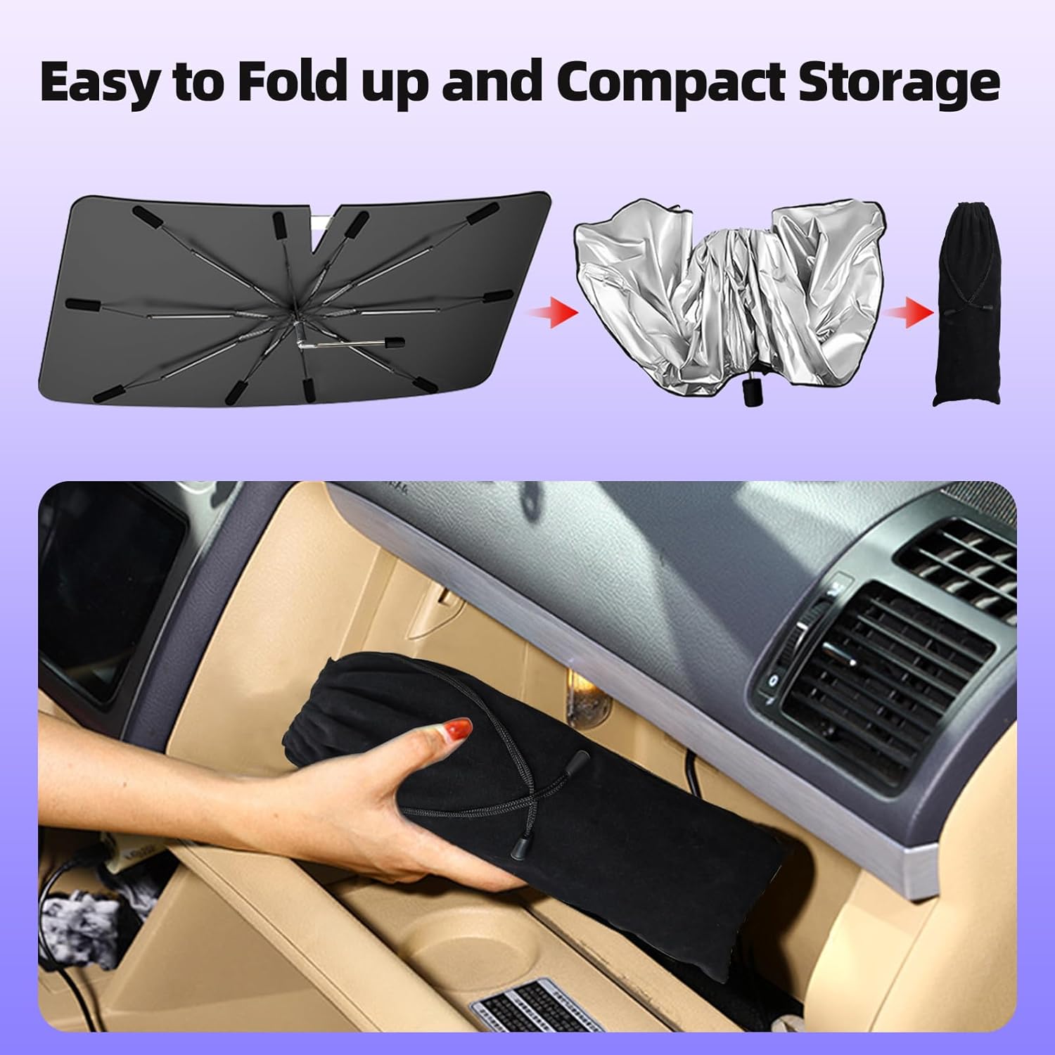 2025 Windshield Sun Shade Umbrella-Aldronix