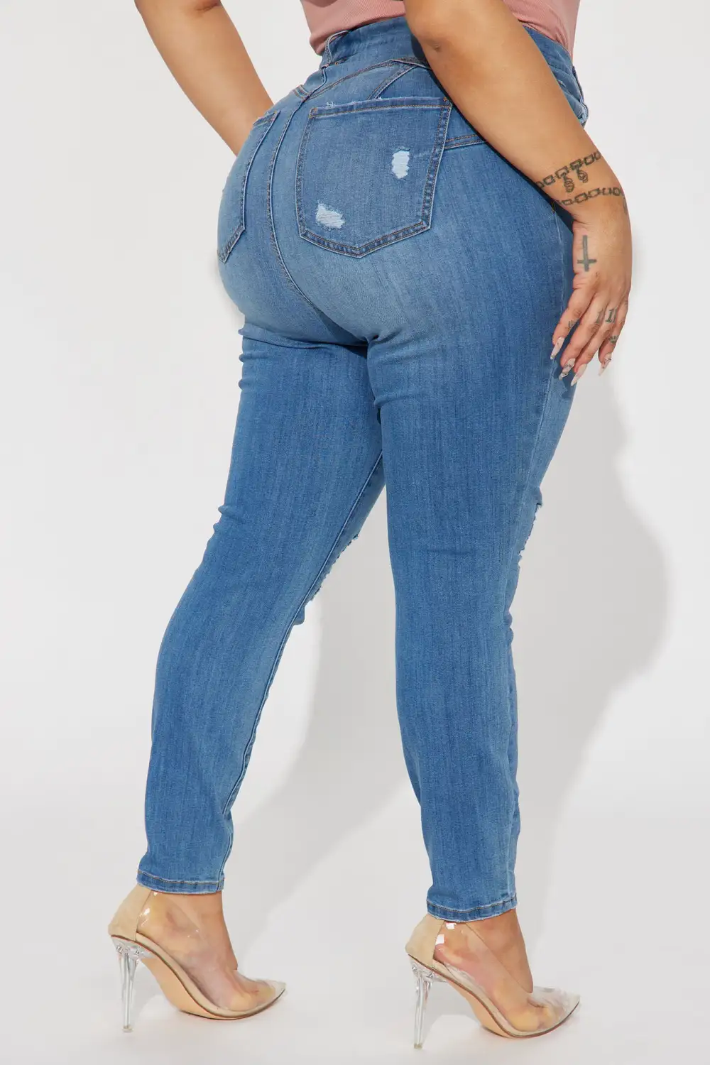 Move It High Stretch Curvy Skinny Jean - Light Wash-Aldronix