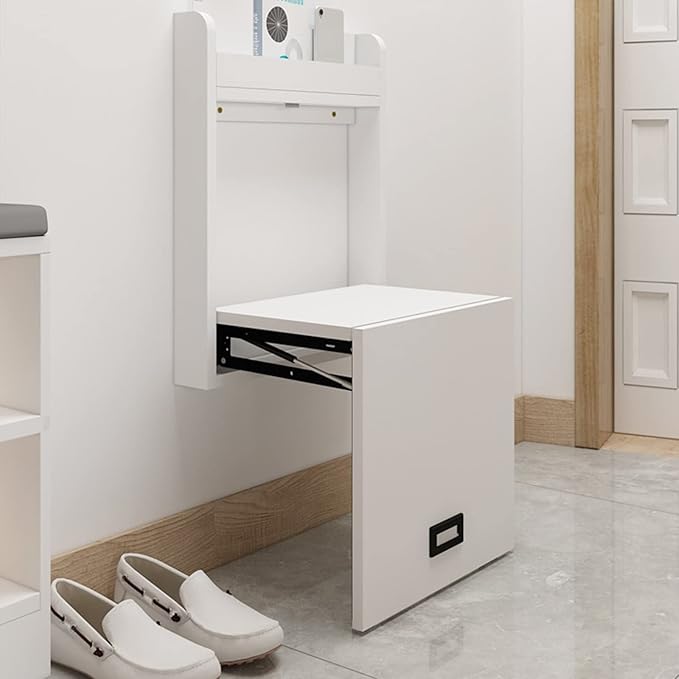 Smart Wall Mounted Invisible Folding Chair, Shoe Change Bench-Aldronix