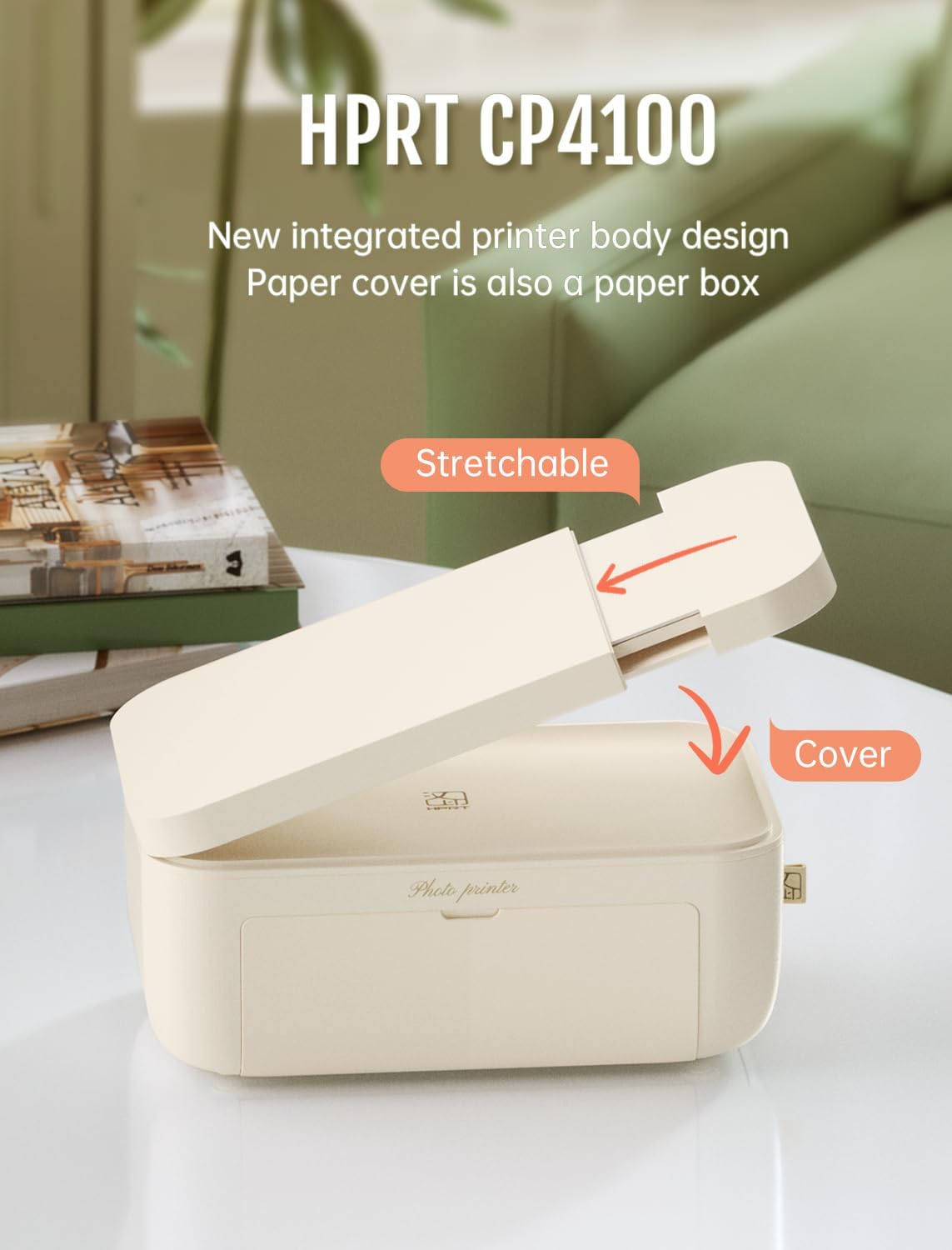 Impresora fotográfica de 4 x 6, 20 hojas y 1 cinta, impresora de imágenes para iPhone, impresoras fotográficas portátiles, impresora de sublimación térmica instantánea-Aldronix