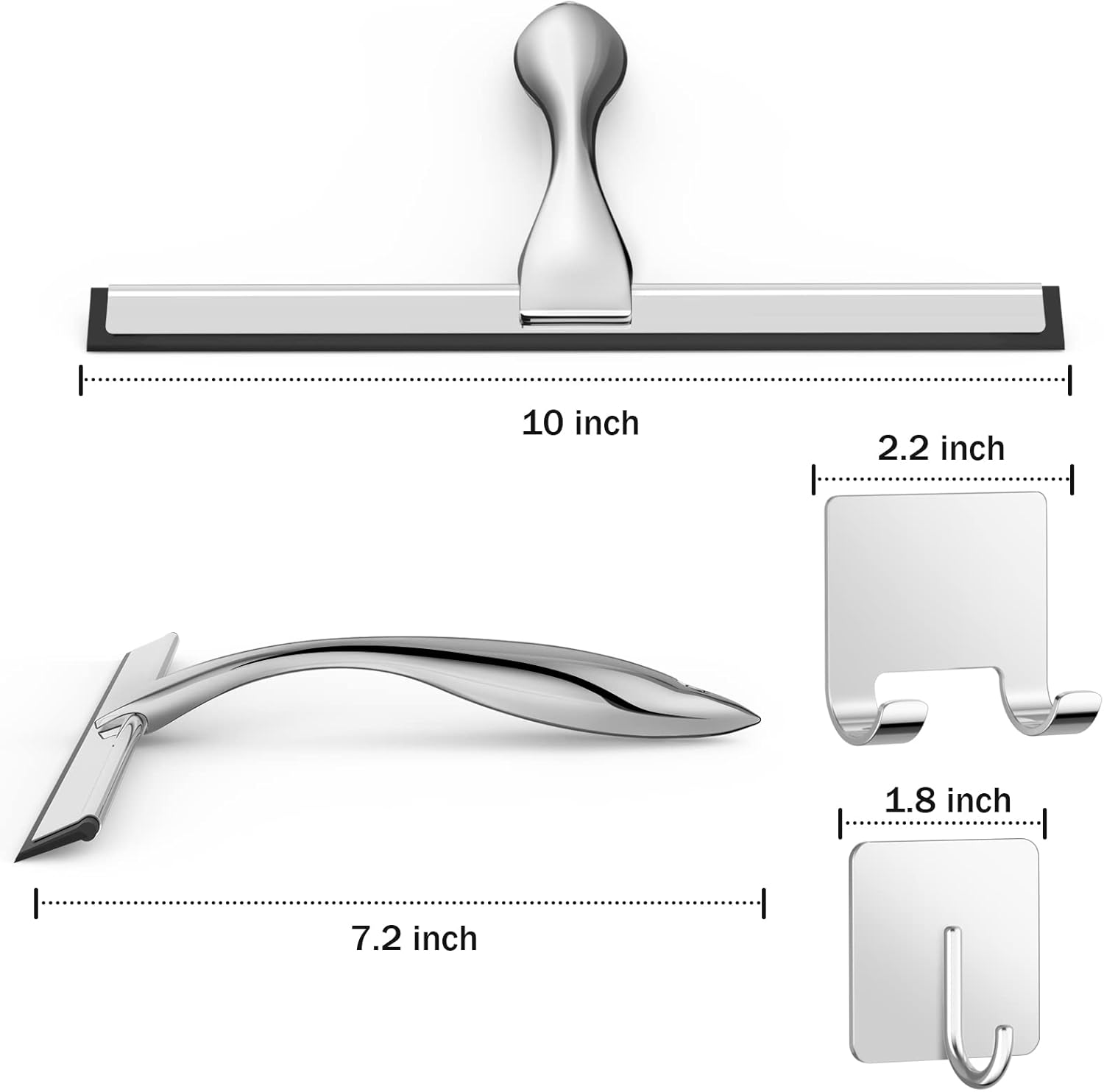 All-Purpose Stainless Steel Shower Squeegee-Aldronix