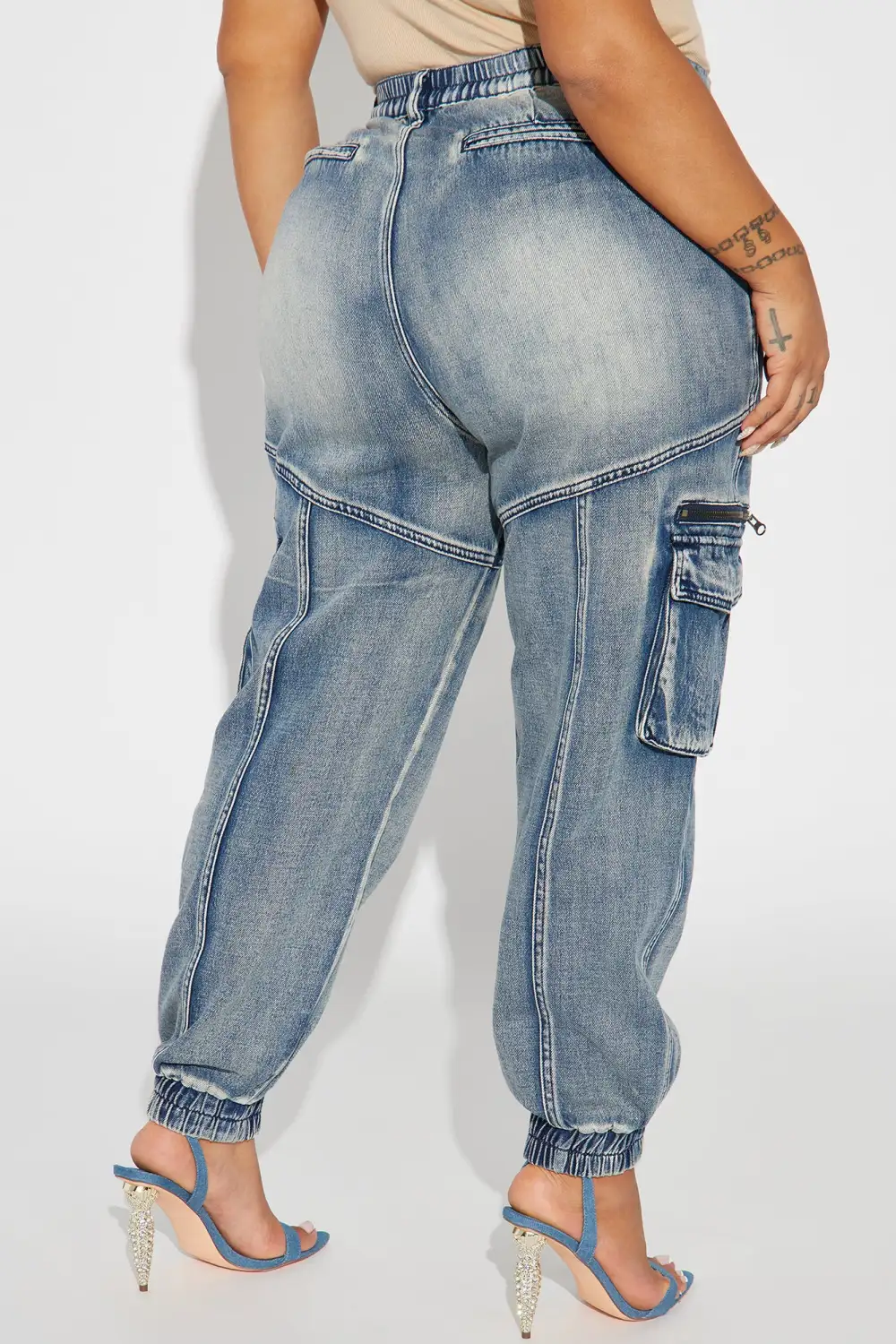 Superstitions Tinted Denim Joggers - Medium Wash-Aldronix