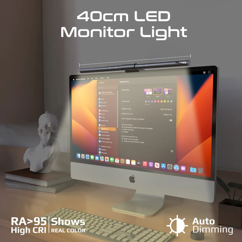Touch Controlled LED Monitor Light with Wireless Controller-Aldronix