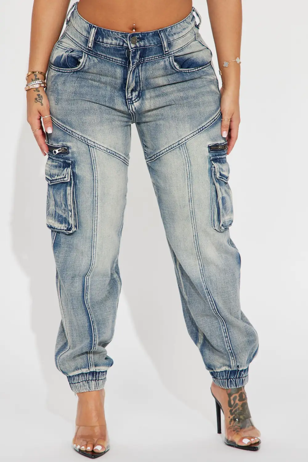 Superstitions Tinted Denim Joggers - Medium Wash-Aldronix
