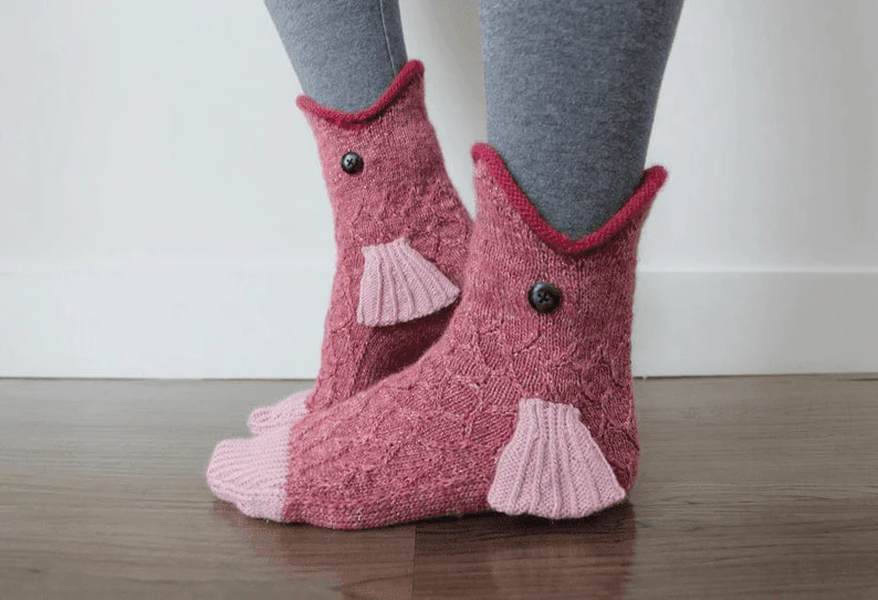 3D Knitted Crocodile Socks-Aldronix