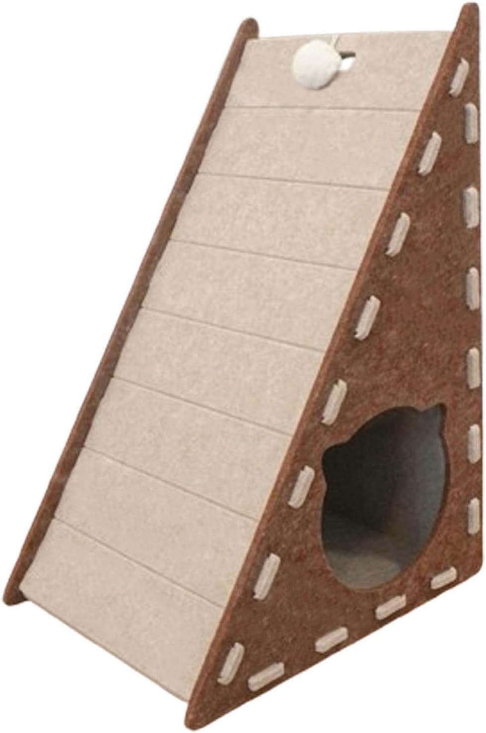 Cat Scratching Board, L/Triangular Shape Felt Scratching Pad, 3-in-1 Vertical Integrated Scrat Board with Cat Bed, Wear-Resistant Non-Shedding, Cats Claw Grinding Pad Rest and Entertainment (A)-Aldronix