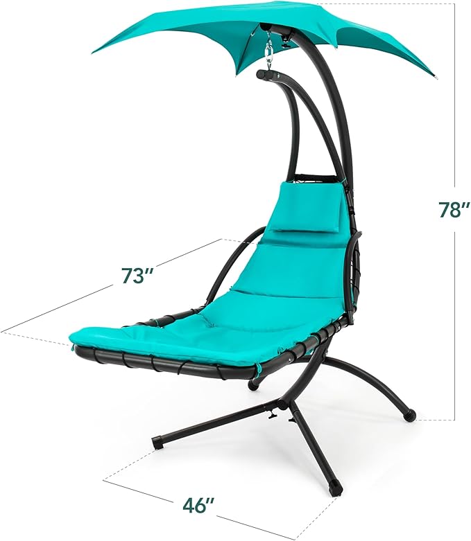 Hanging LED-Lit Curved Chaise Lounge-Aldronix