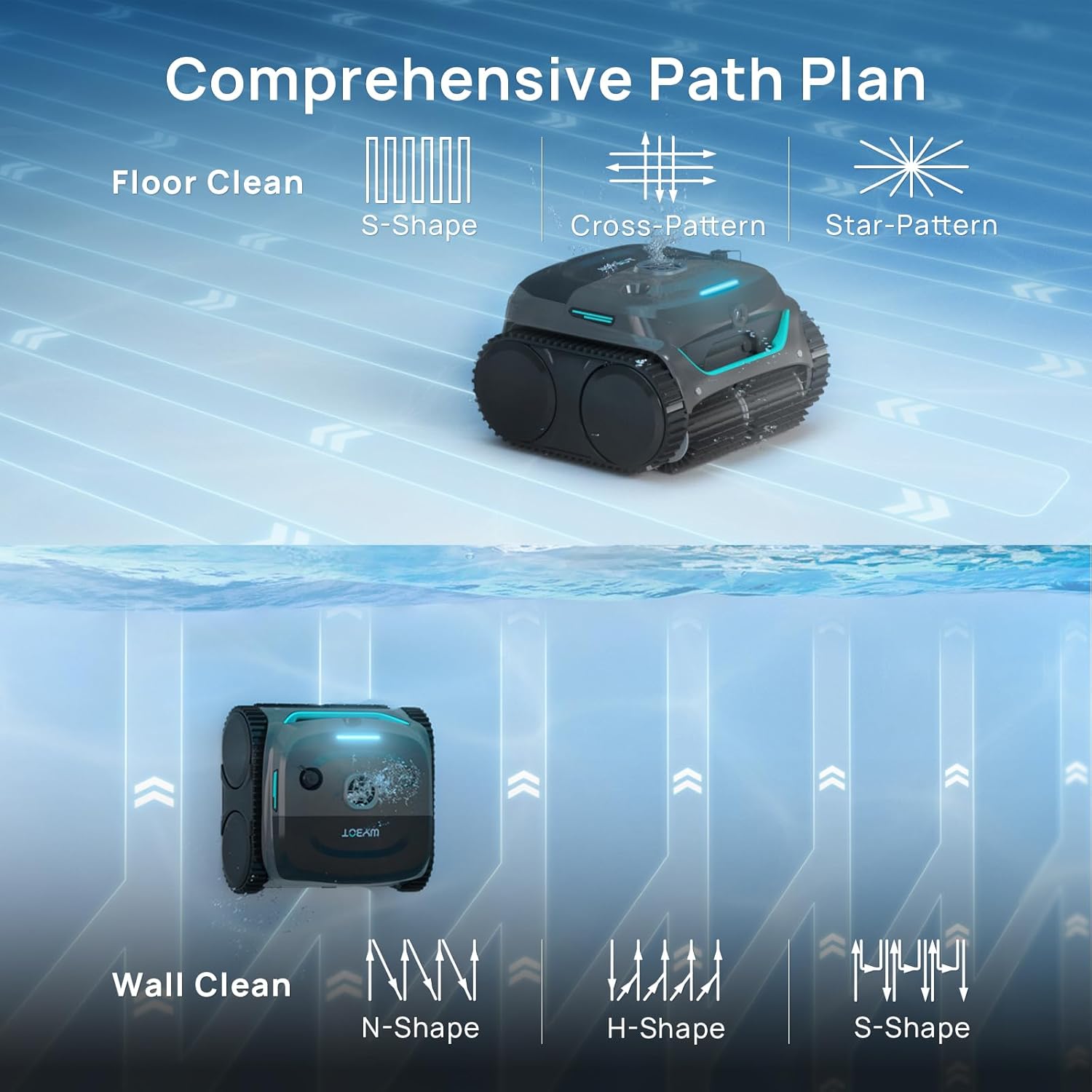(2025 New)  C2 Vision Robotic Pool Vacuum with AI Camera, Ultra-Fine Filtration Pool Cleaners for Above&Inground Pools, Comprehensive 8 Mode, Wall Climbing, Smart Navigation, Gray-Aldronix