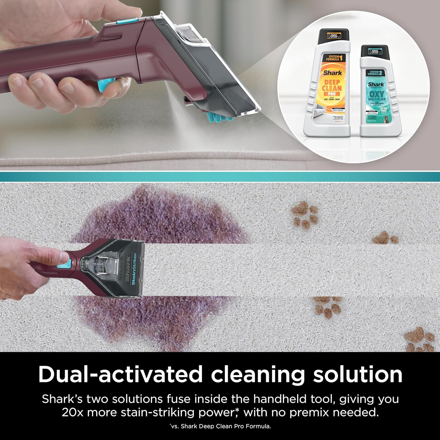 PX201 StainStriker Portable Carpet & Upholstery Cleaner, Spot, Stain, & Odor Eliminator, 3 Attachments, Perfect for Pets, Carpet, Area Rugs, Couches, Upholstery, Cars & More, White-Aldronix
