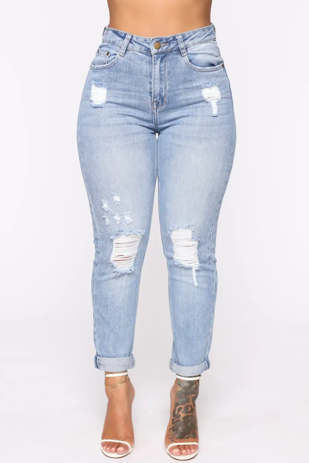 Keep Coming Back Boyfriend Jeans - Light Blue Wash-Aldronix