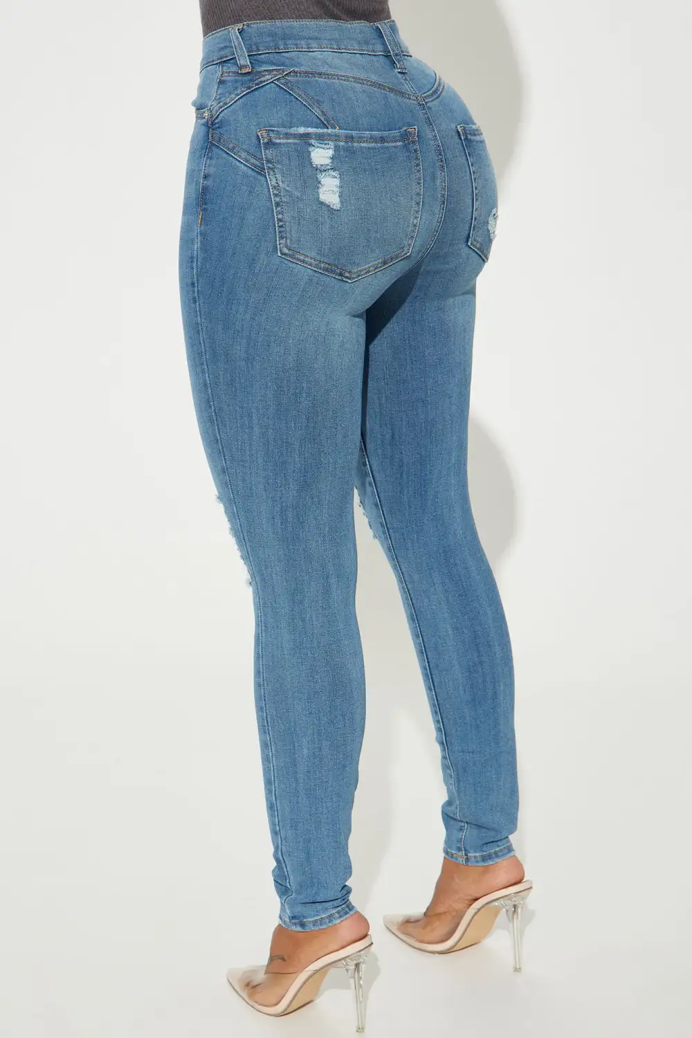 Move It High Stretch Curvy Skinny Jean - Light Wash-Aldronix