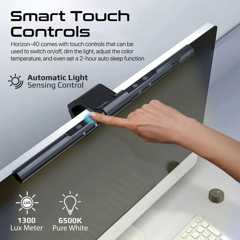 Touch Controlled LED Monitor Light with Wireless Controller-Aldronix