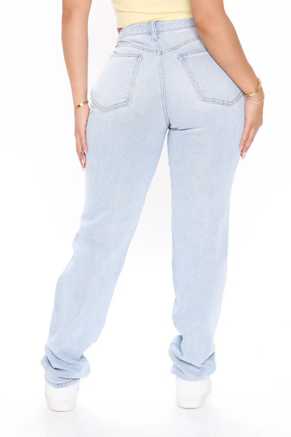 Favorite Getaway Destroyed Straight Leg Jeans - Light Blue Wash-Aldronix