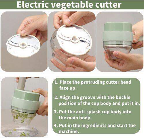 4 In 1 Electric Food Cutter-Aldronix