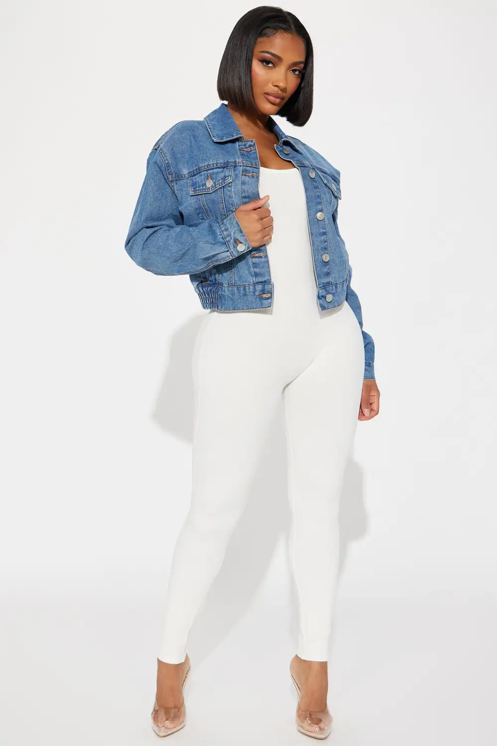 Just For You Denim Jacket - Medium Wash-Aldronix