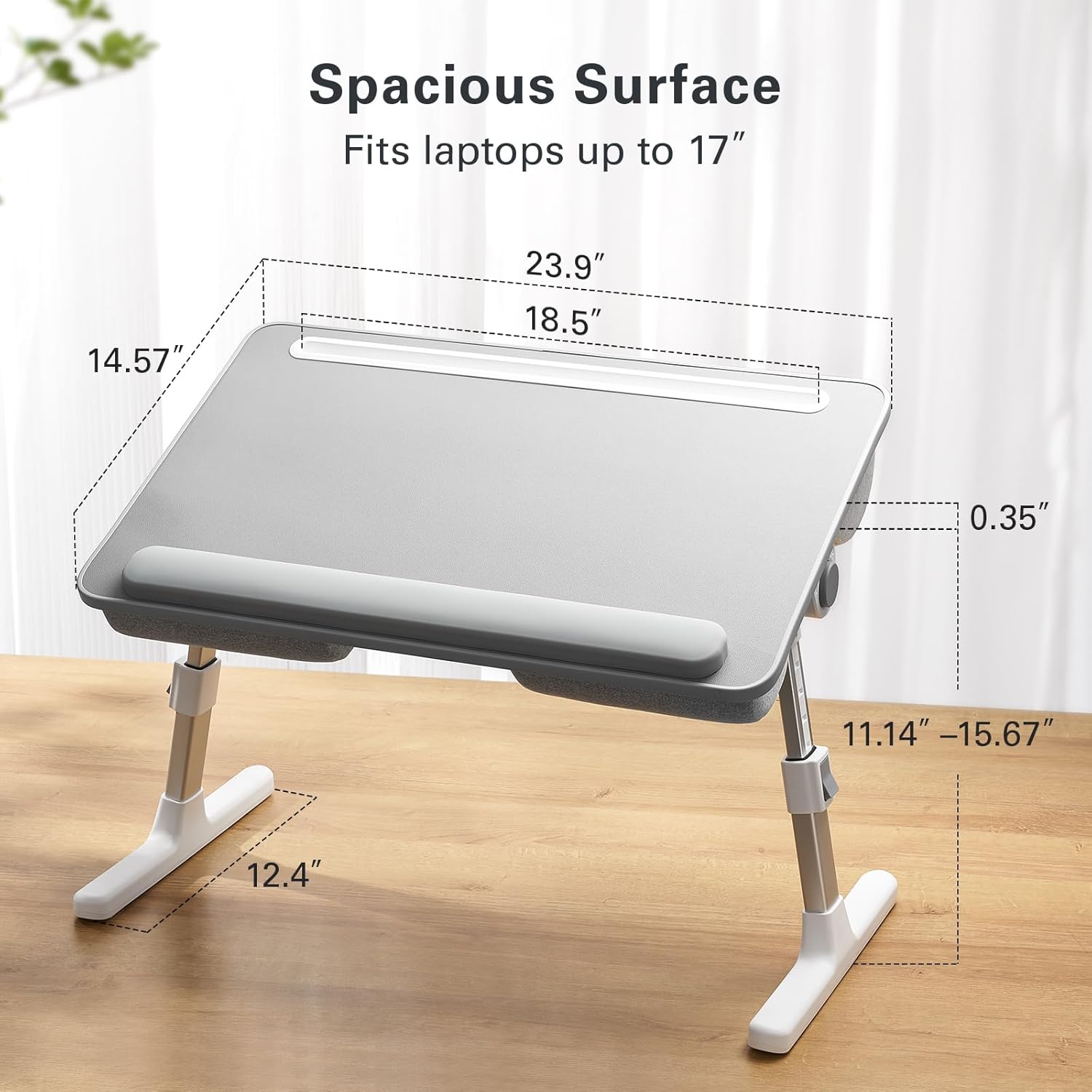 2-in-1 Bed Table & Lap Desk - Soft Cushions-Aldronix