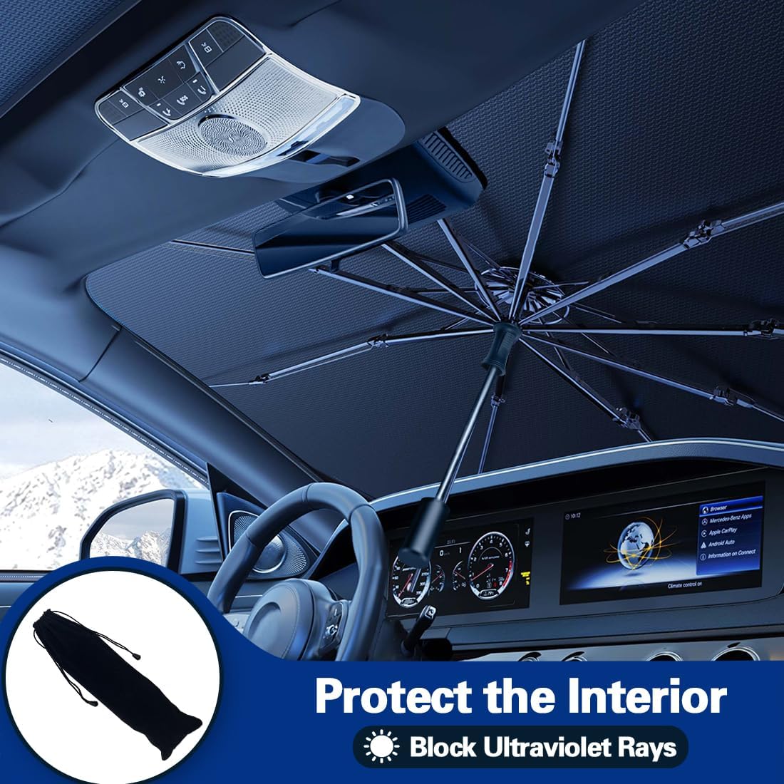 2025 Windshield Sun Shade Umbrella-Aldronix