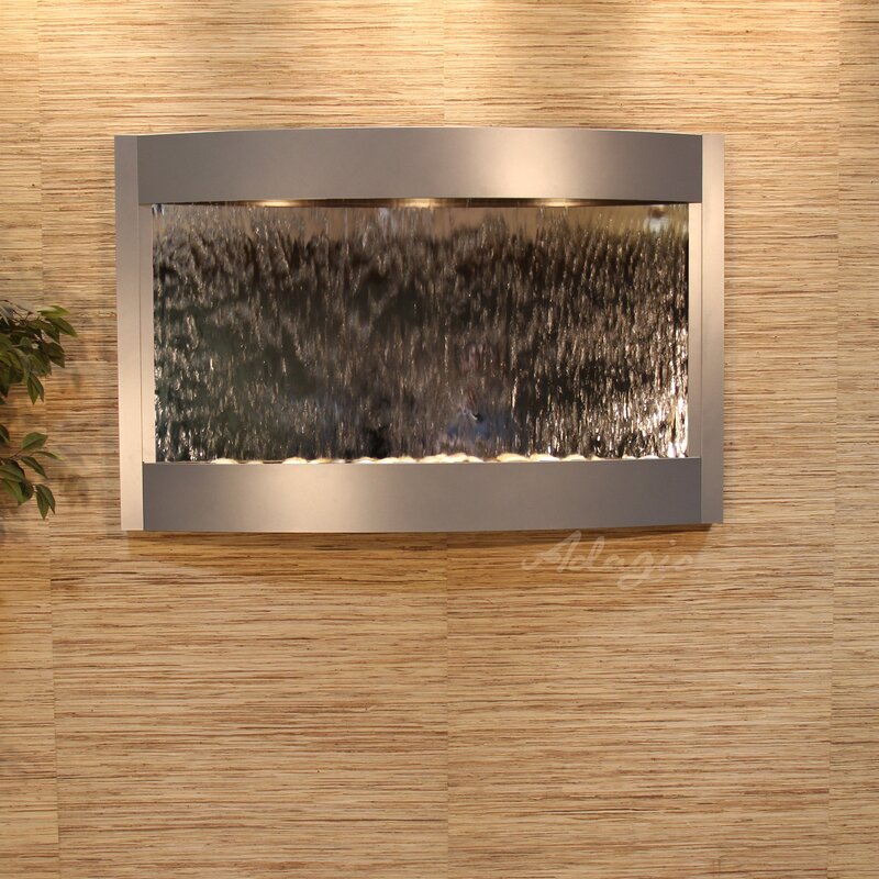 Hand Crafted Indoor Natural Stone Weather Resistant Wall Fountain with Light-Aldronix