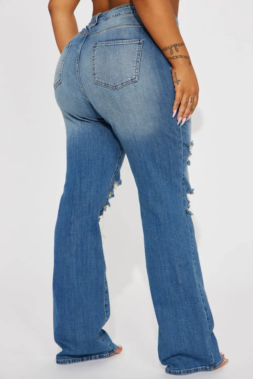Let It Be Stretch Straight Leg Jeans - Medium Wash-Aldronix