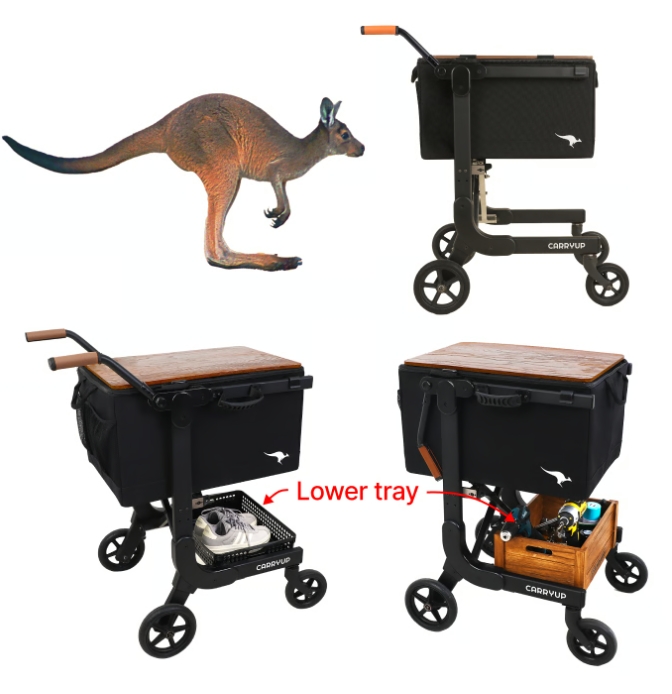A Handy Folding Utility Cart and Mobile Worksurface-Aldronix