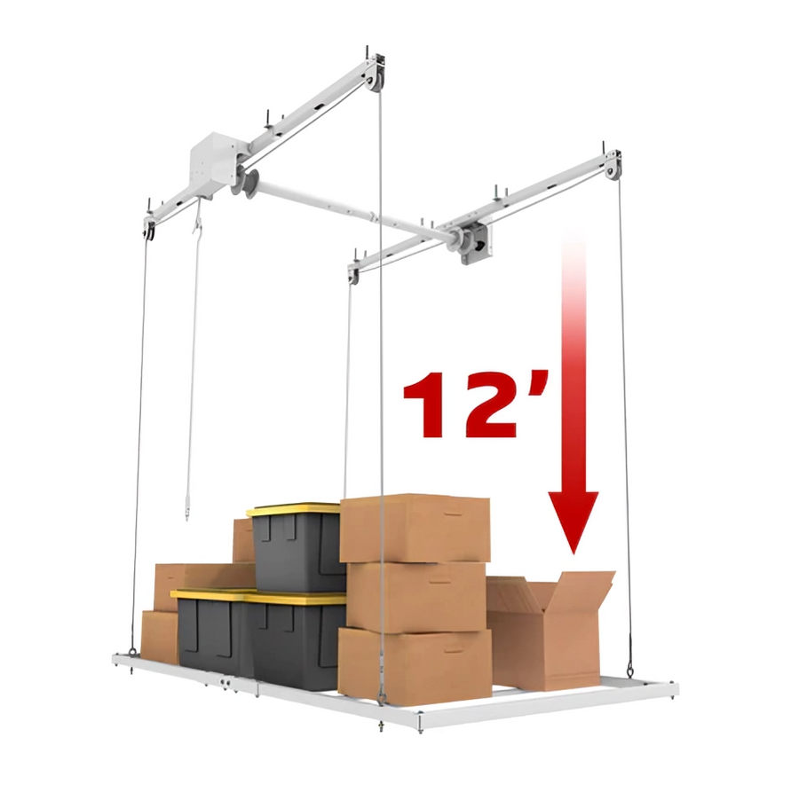 Retractable Ceiling Storage Rack - Ultra Heavy Duty-Aldronix