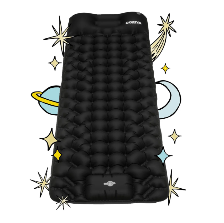 Inflatable sleeping mat with storage bag, ergonomic inflatable camping mat-Aldronix
