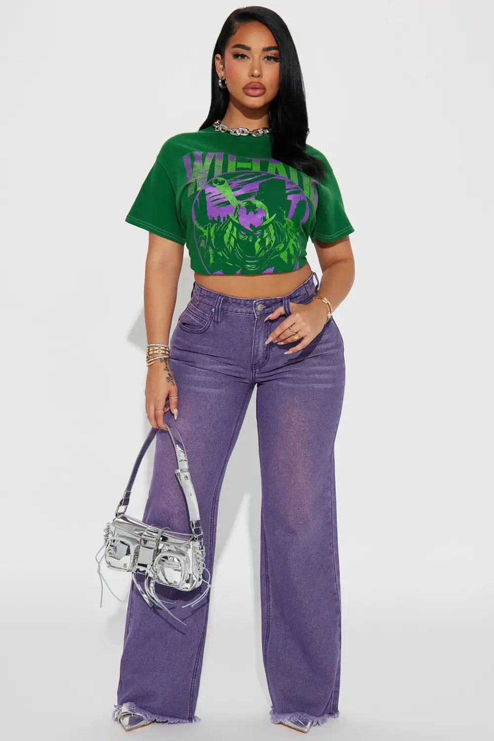Ashtin Baggy Jeans - Purple-Aldronix