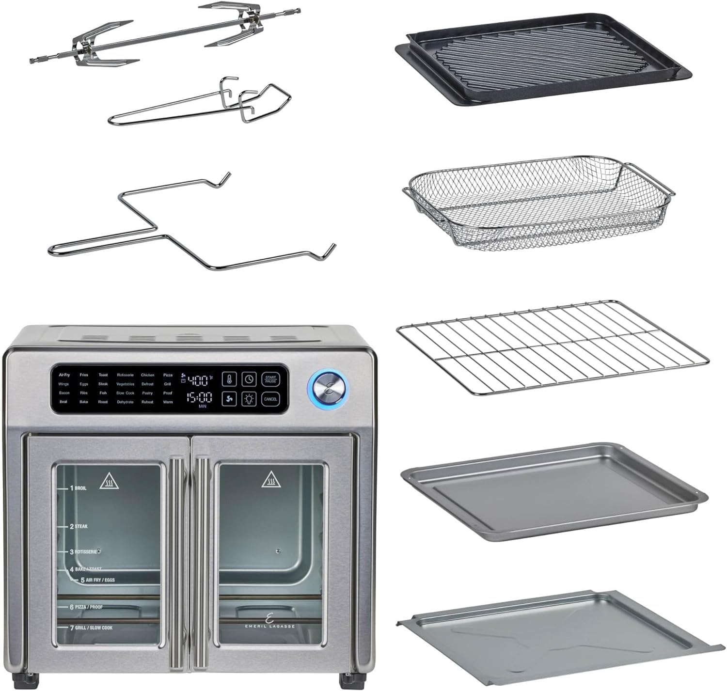 Extra Large French Door Air Fryer Toaster Oven Combo-Aldronix