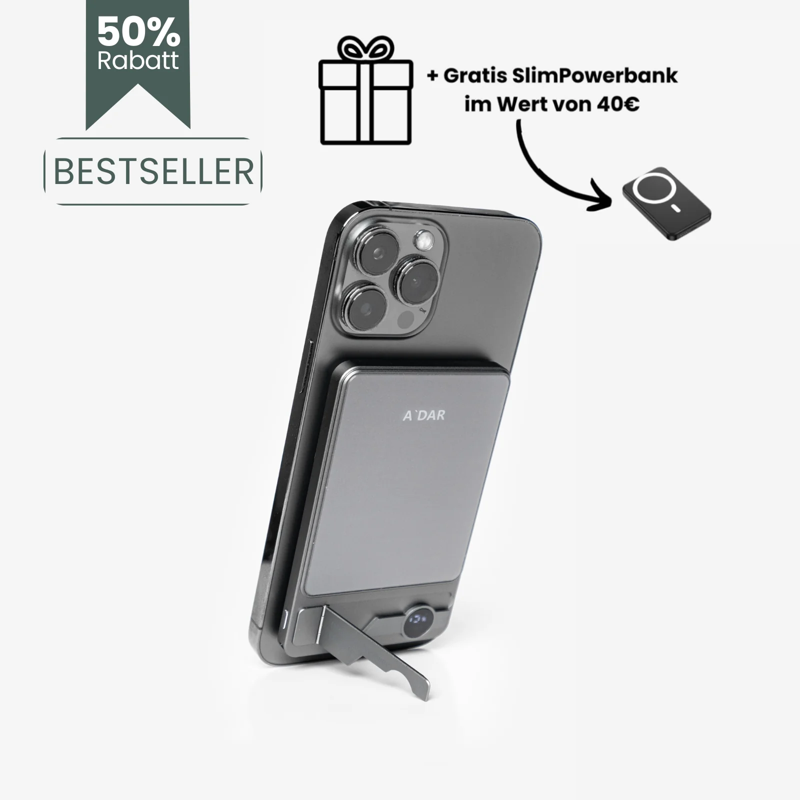 Magnetic Power Bank with Overheating Protection + Slim Charge-Aldronix
