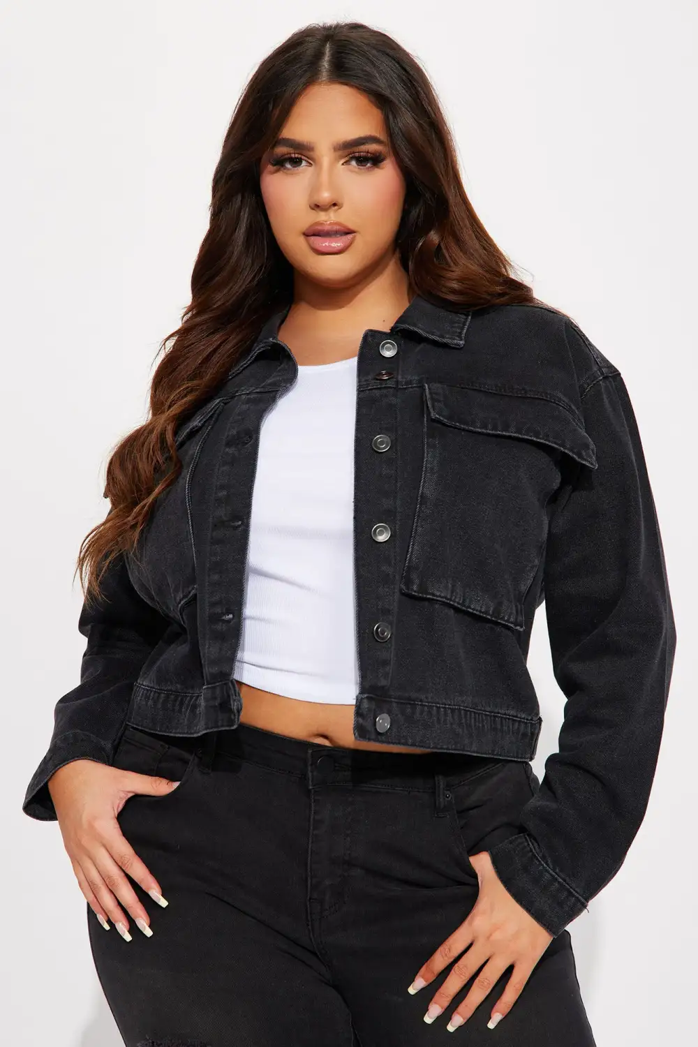 Do It Right Cargo Denim Jacket - Black Wash-Aldronix