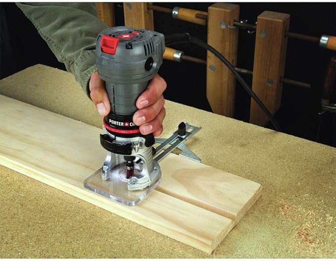 PORTER-CABLE Router, 4.5-Amp, Single Speed 31,000 RPM, Trims 1/4-Inch Laminate, Corded (PCE6430)-Aldronix