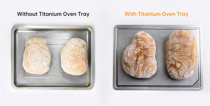 Versatile Titanium Oven Tray-Cooks Better-Aldronix