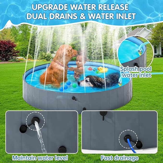 Dog Pool with Sprinkler-Aldronix