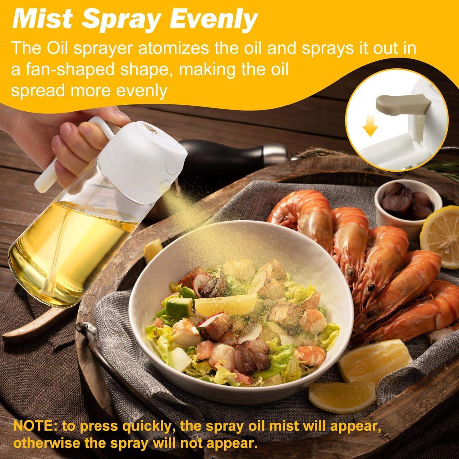 2 Pack Oil Dispenser And Sprayer Bottle-Aldronix