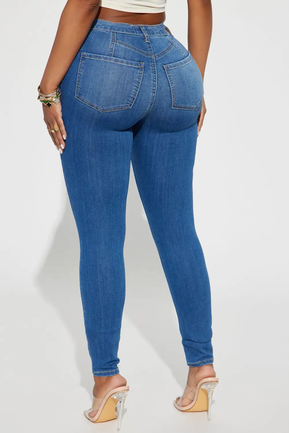 Move Ahead High Stretch Curvy Skinny Jean - Medium Wash-Aldronix