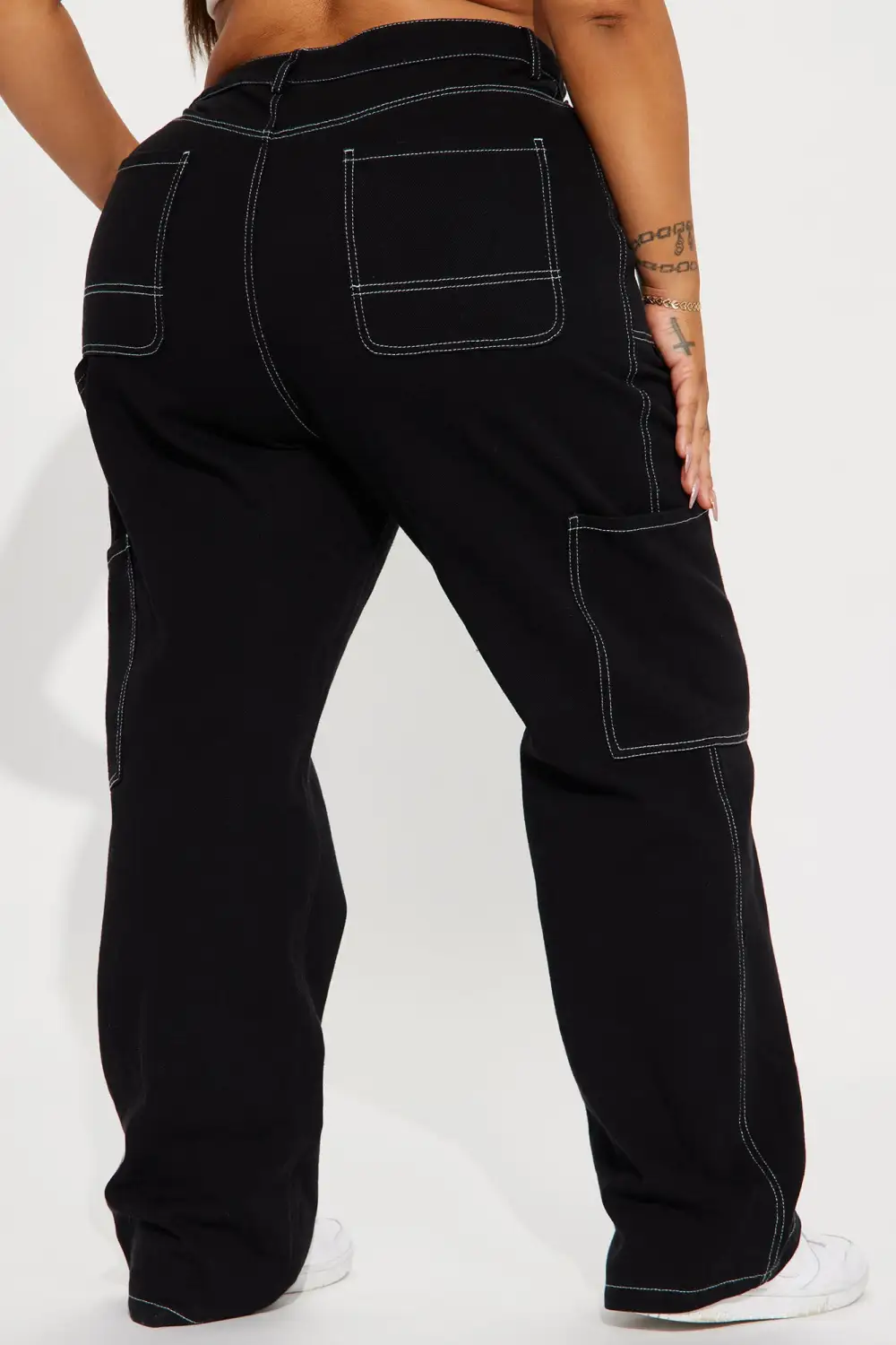 Take A Risk High Rise Utility Jean - Black-Aldronix