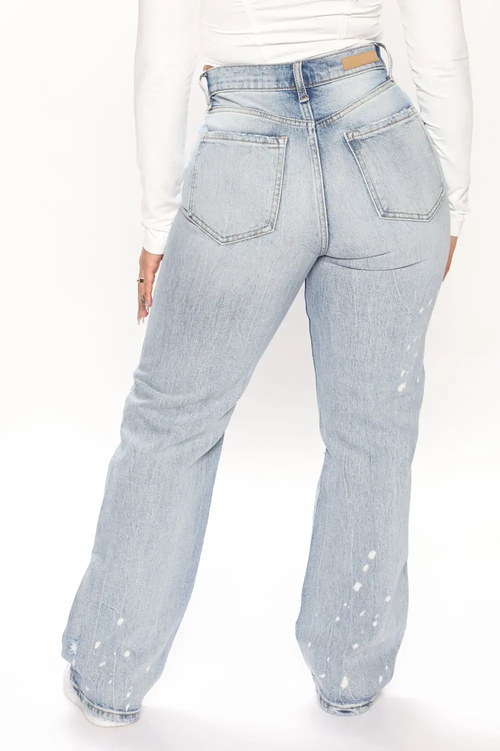 High School Sweetheart 90's Straight Leg Dad Jeans - Vintage Blue Wash-Aldronix