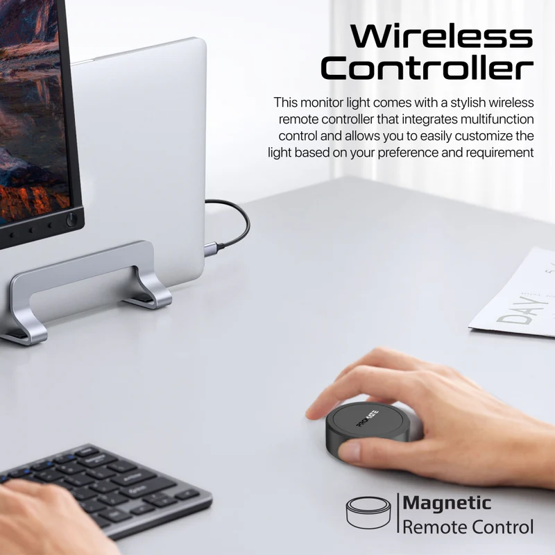 Touch Controlled LED Monitor Light with Wireless Controller-Aldronix