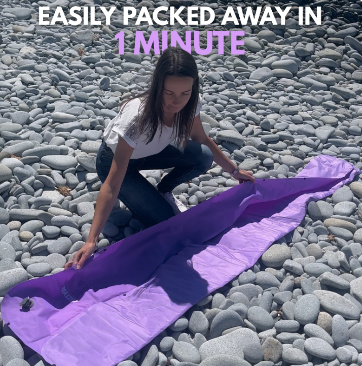 Inflatable sleeping mat with storage bag, ergonomic inflatable camping mat-Aldronix