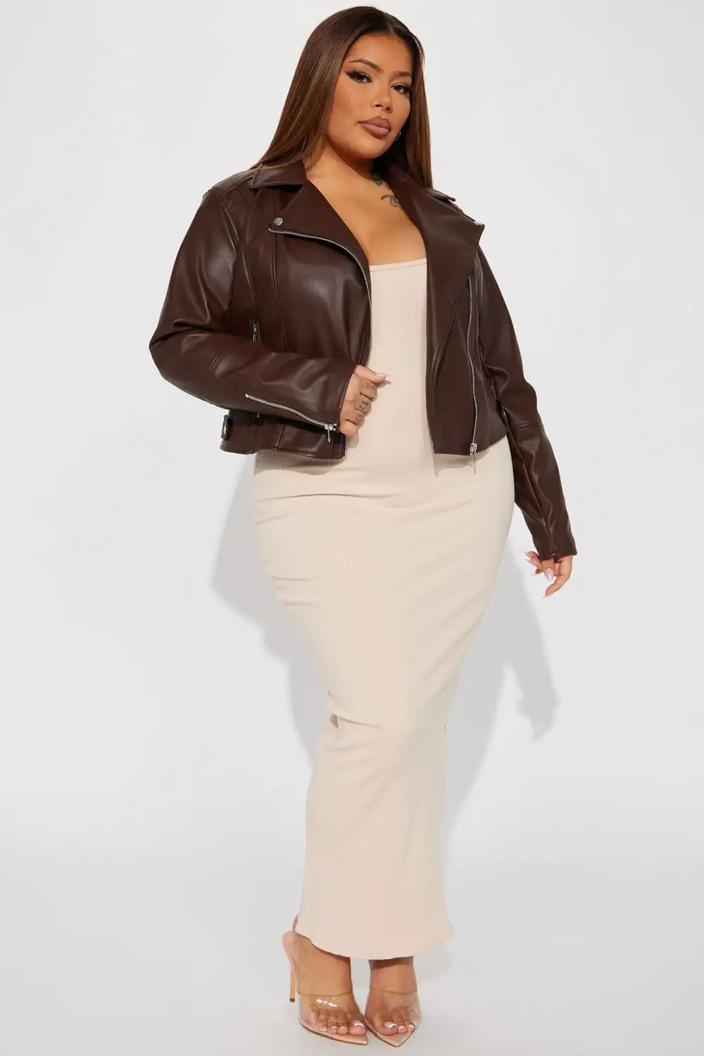 Never Average Moto Jacket - Brown-Aldronix