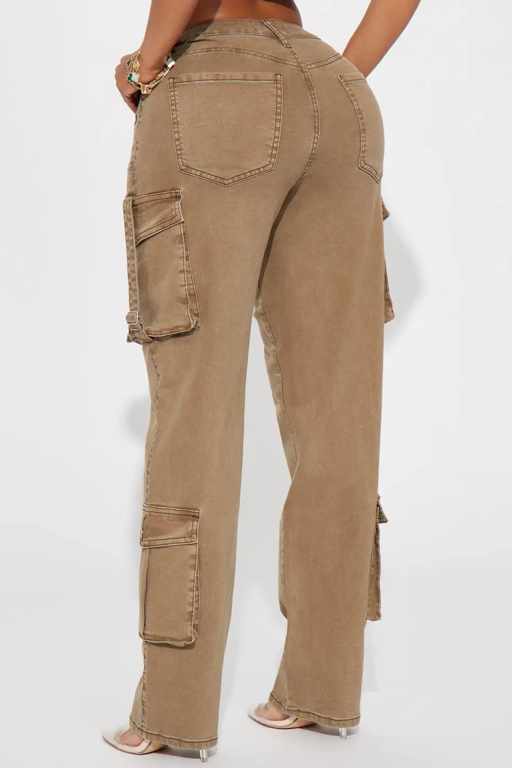 Nothing Left To Say Cargo Jeans - Olive-Aldronix