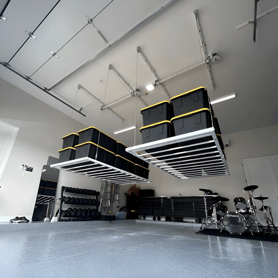 Retractable Ceiling Storage Rack - Ultra Heavy Duty-Aldronix